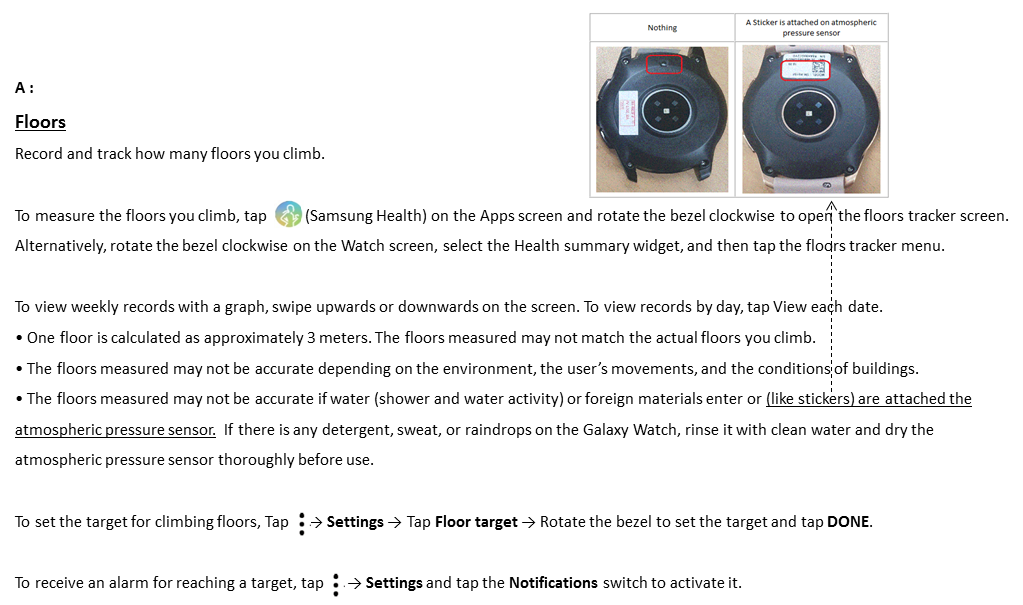 samsung health floor tracker