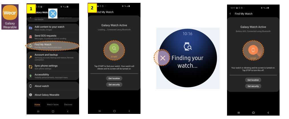 find my samsung galaxy watch