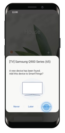 tv smartthings register app samsung support tap
