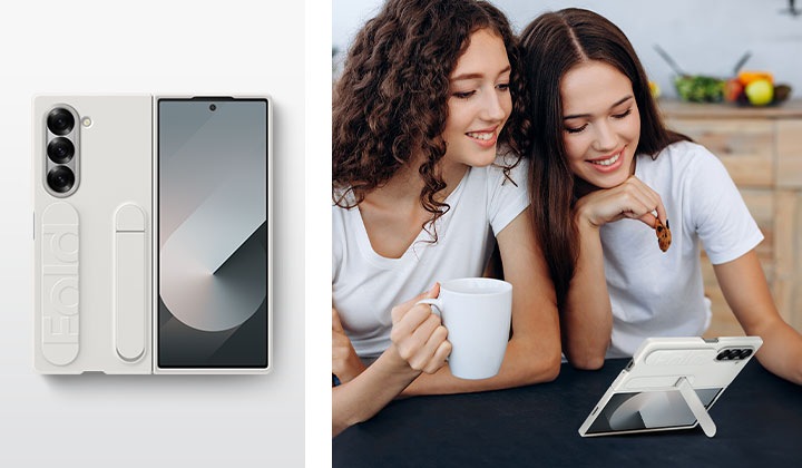 Galaxy Z Fold6 Silicone Case - White | Samsung Gulf