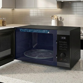 Microwave Oven Glass Turntable Black
