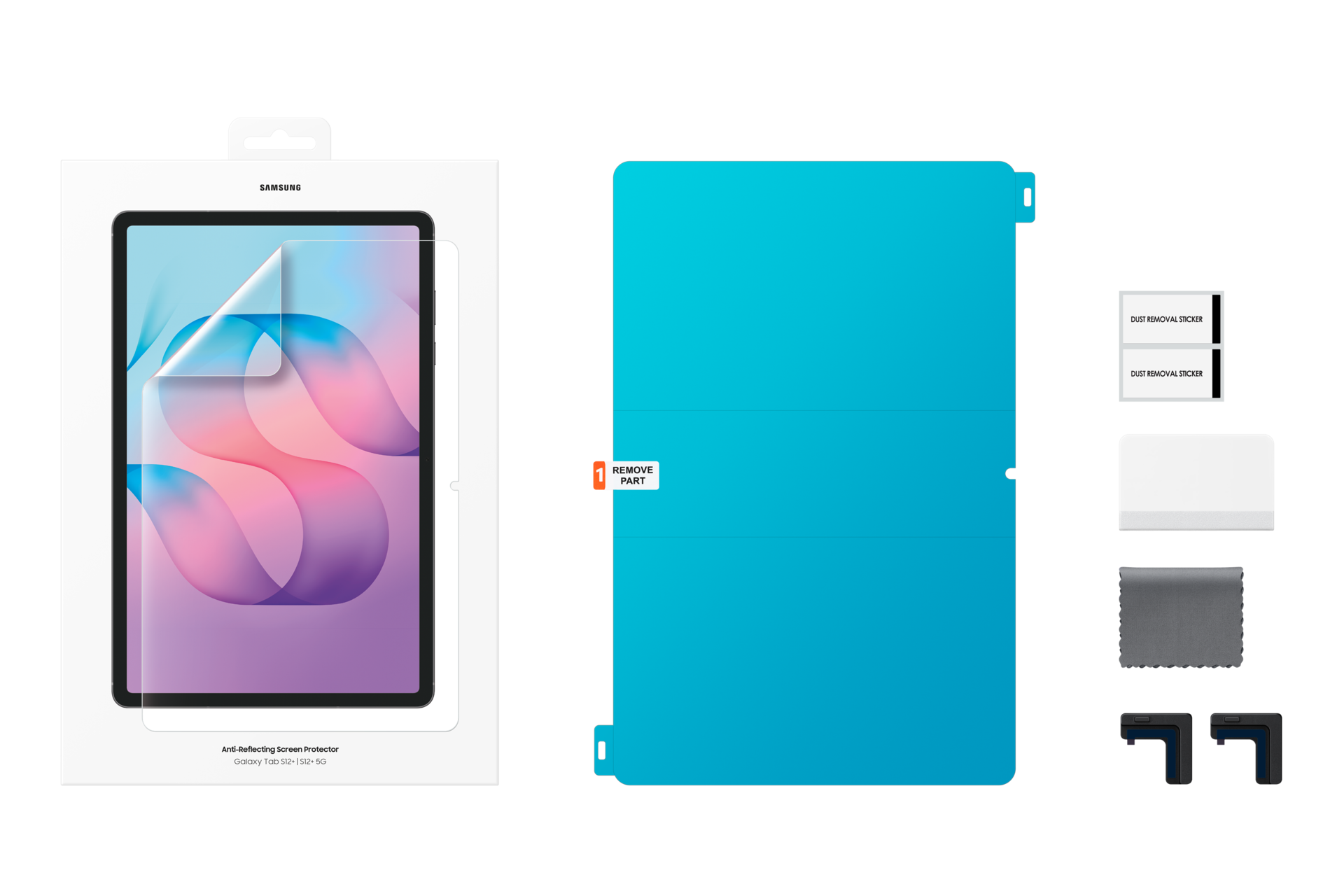 Anti-Reflecting Screen Protector for Galaxy Tab S12+ Set-Cut Transparent 