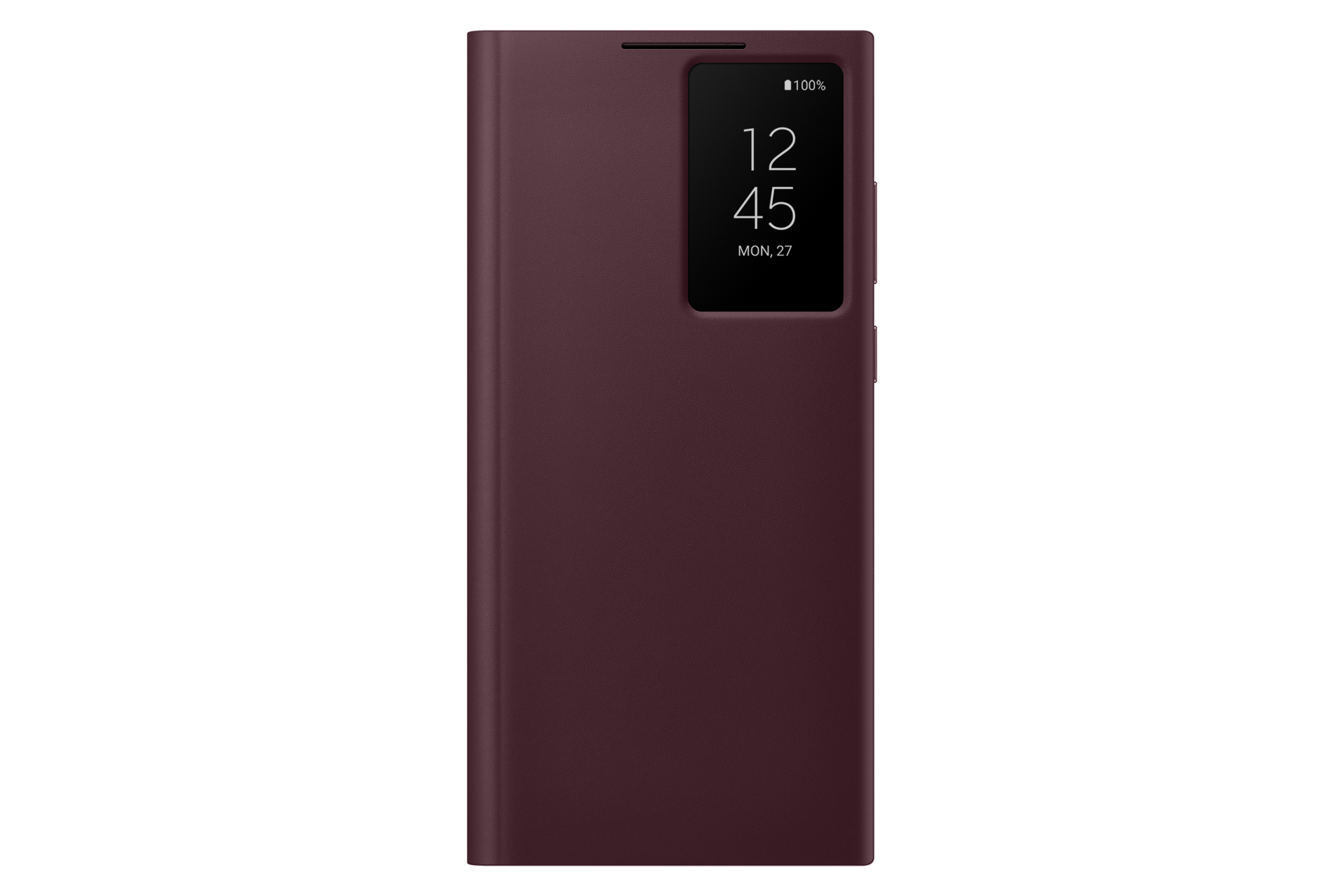 Galaxy S22 Ultra Smart Clear View Cover burgundy | Samsung Gulf