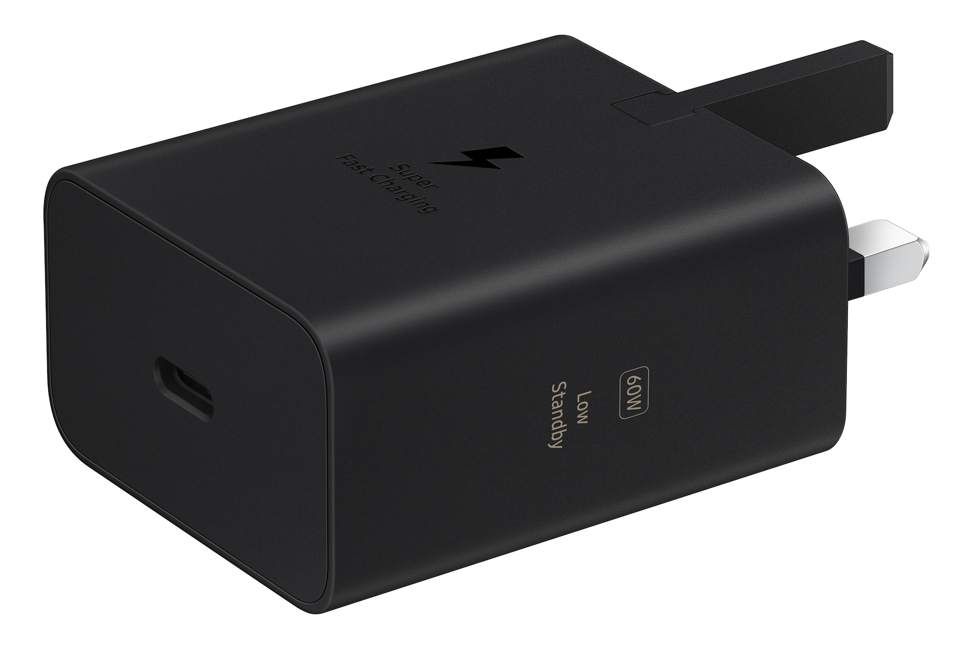 60W Power Adapter (Black) Back Black 