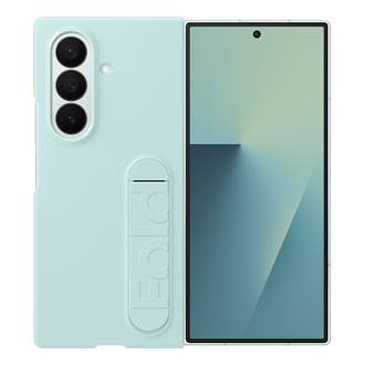 Galaxy Z Fold7 Silicone Case in Mint – Front and Back View