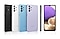 Six phones in Awesome Black, Awesome White, Awesome Blue and Awesome Violet, seen from different angles to show the design.