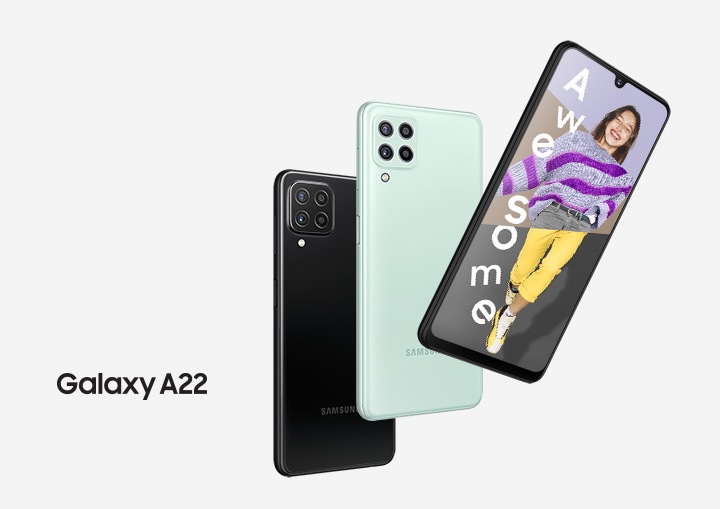 Galaxy A22 128GB / 64GB with 48MP Main Camera | Samsung Gulf