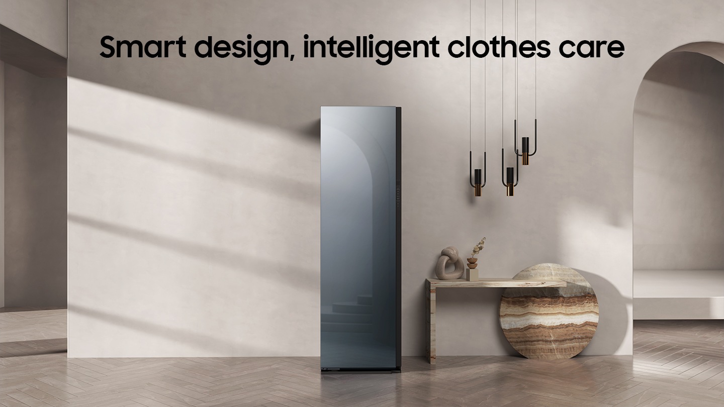 Smart design, intelligent clothes care. DF9000RM is installed in the living room.