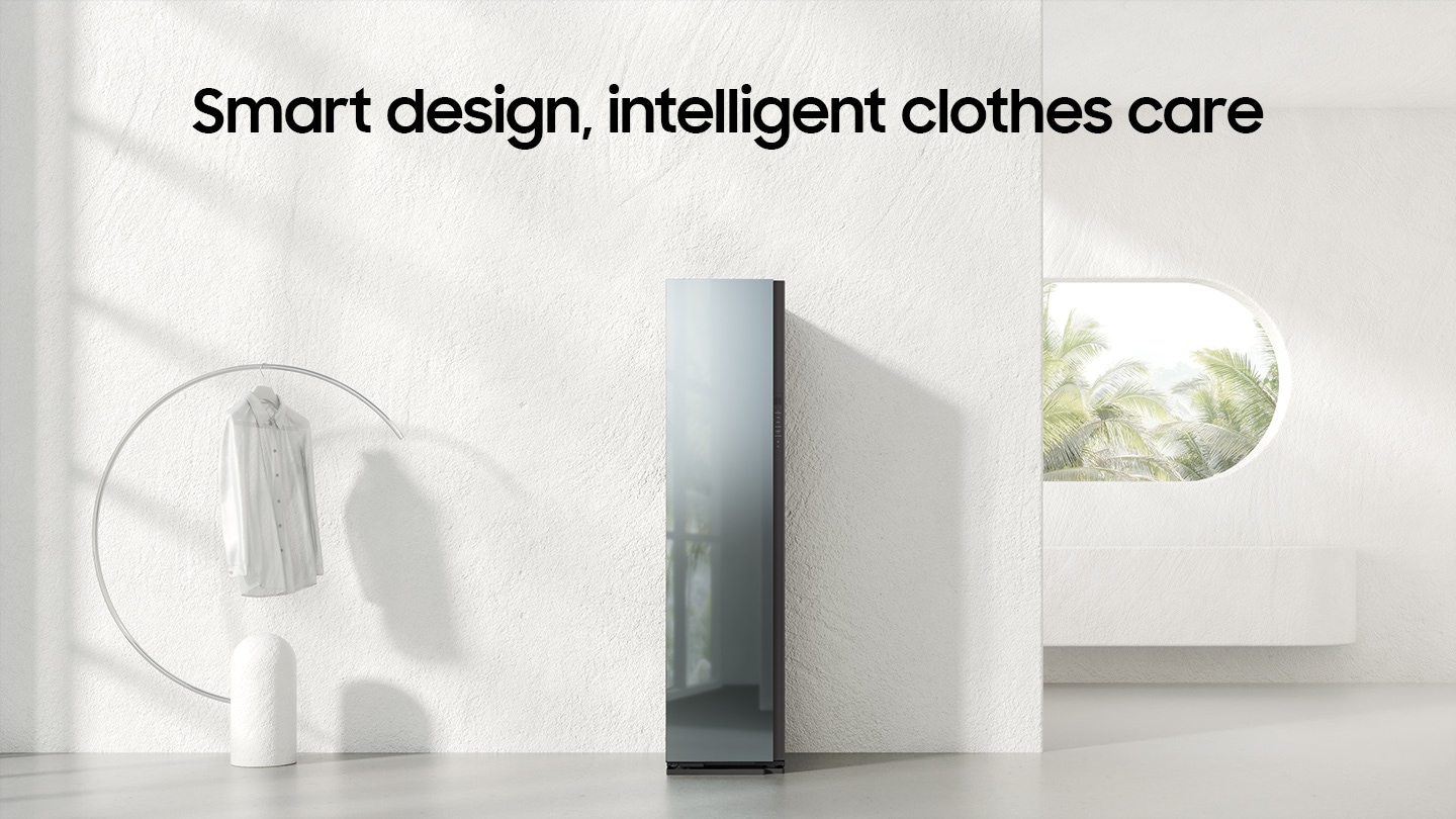 Smart design, intelligent clothes care. DF8000NM is installed in the living room.