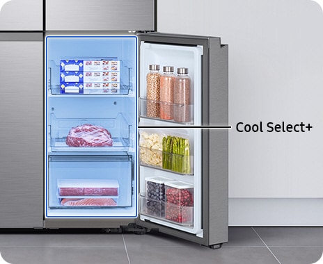 On the bottom right of the fridge is the Cool Select+.