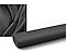 Closeup image of black fabric material illustrates premium fabric design of S60A soundbar which is shown in front with Samsung logo visible.