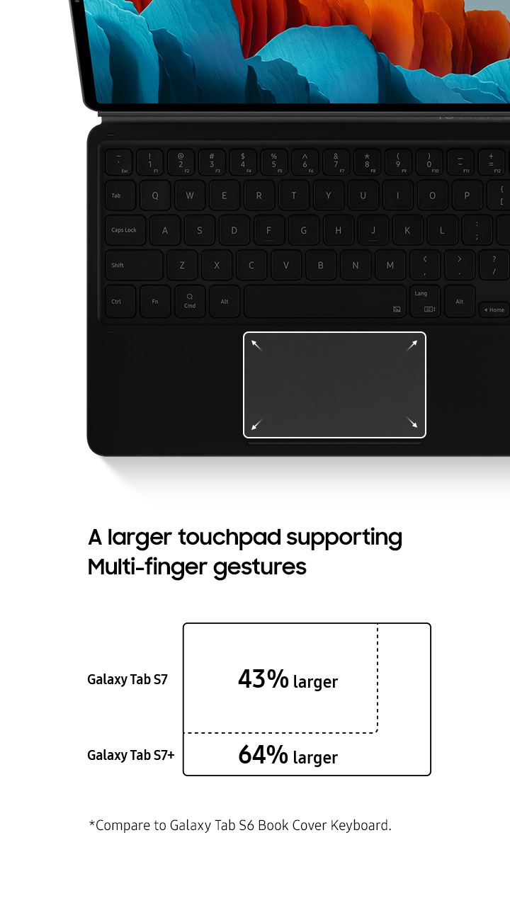 Galaxy Tab S7 Book Cover Keyboard black | Samsung Gulf