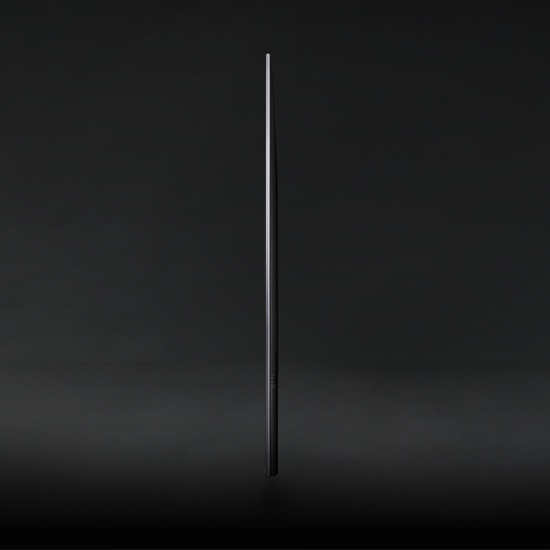 QLED TV rotates to show its slim profile.