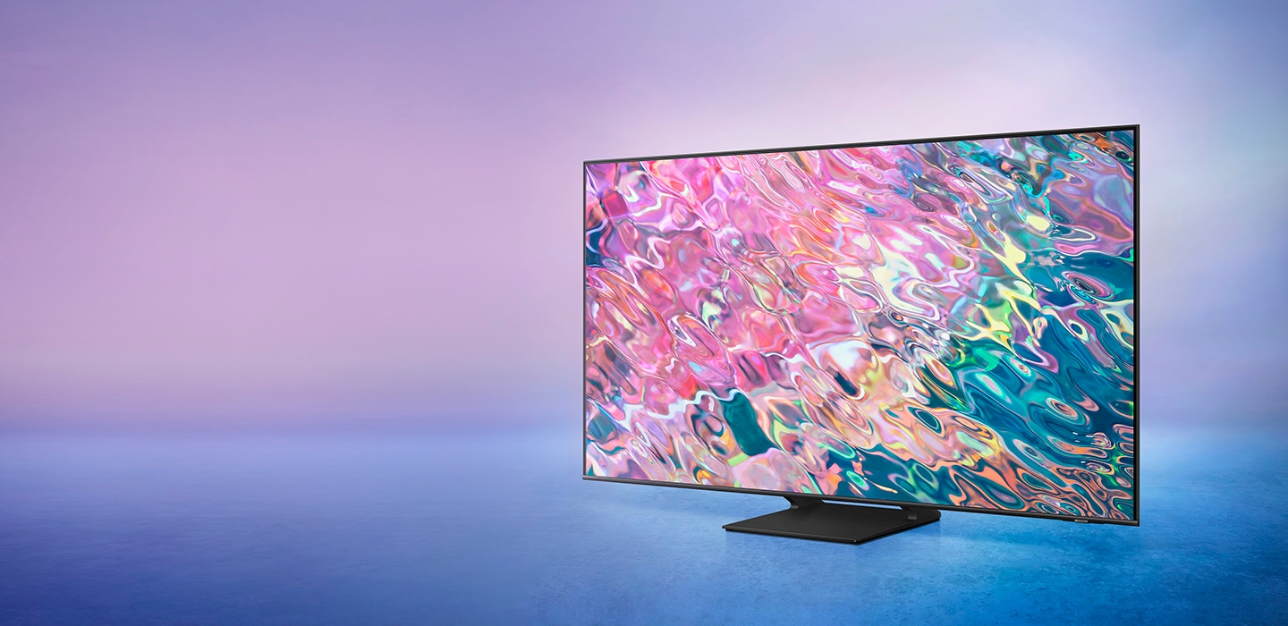 يعرض Q60B رسومات ملونة ممزوجة بشكل معقد تظهر ألوانًا تدوم طويلاً لتقنية Quantum Dot.