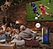 People are watching a soccer game with Sound Tower connected to the TV via Bluetooth.