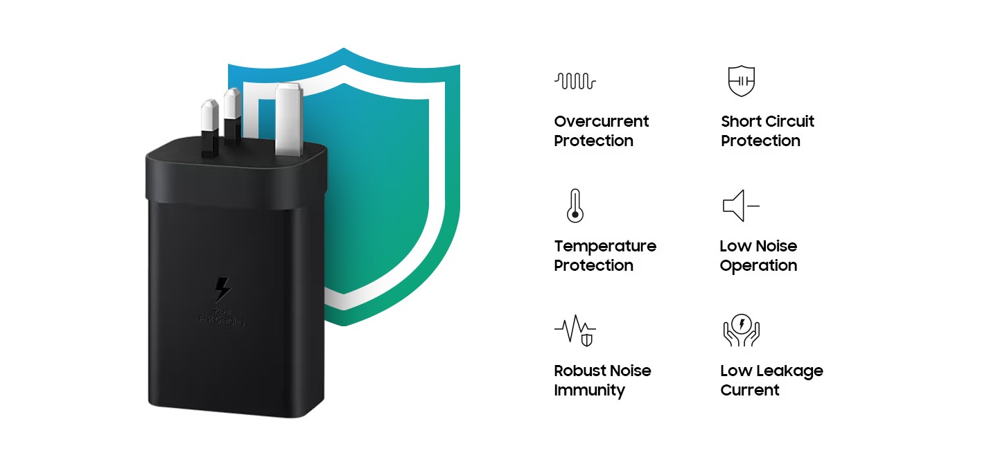 Keep your devices safe from overcurrent, short circuits and high temperature. Charge safely and securely without worrying about noise and current leakage.