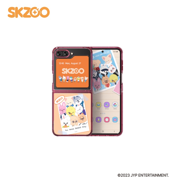 SKZOO Frame Eco-Friends Case for Galaxy Z Flip5 Orange | Samsung Gulf