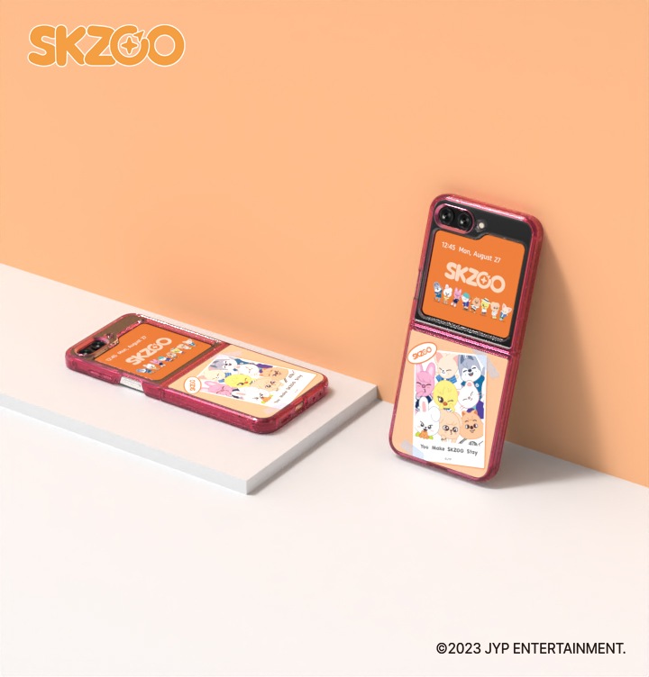 SKZOO Frame Eco-Friends Case for Galaxy Z Flip5 Orange | Samsung Gulf