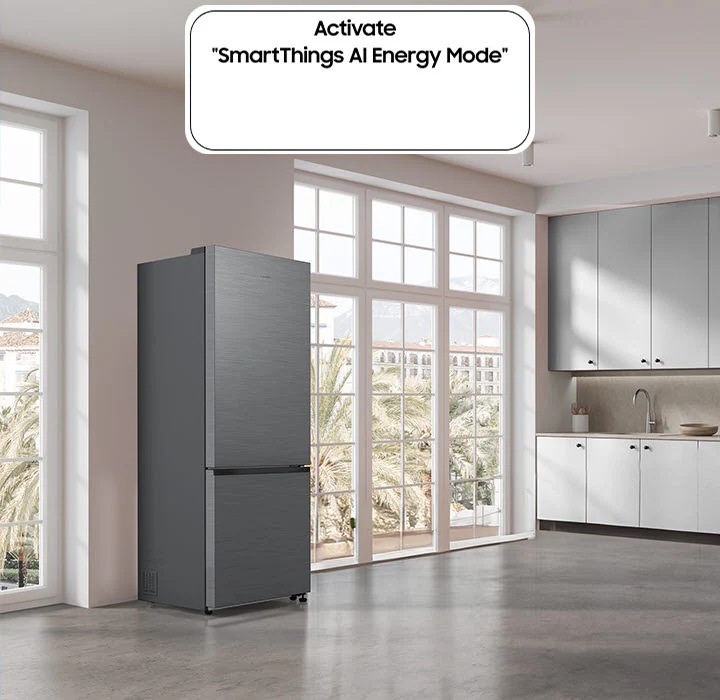Bottom Mount Freezer Refrigerator with SmartThings AI Energy