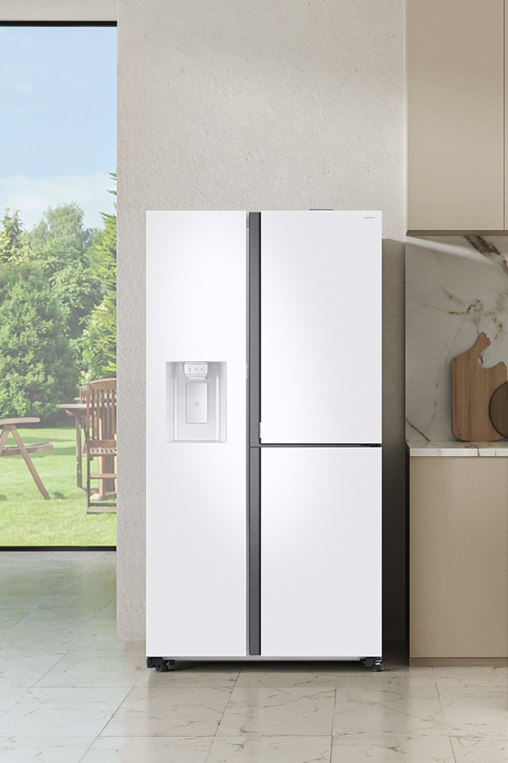 Bespoke AI Refrigerator FSR Auto Open Door, 627L, White White