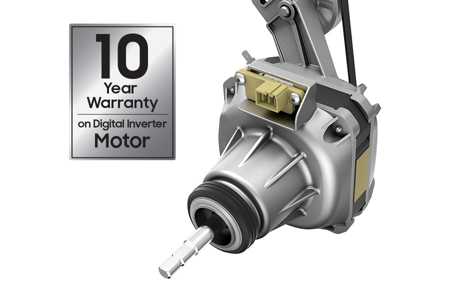 The dryer motor with digital inverter technology gives a 20-year warranty.
