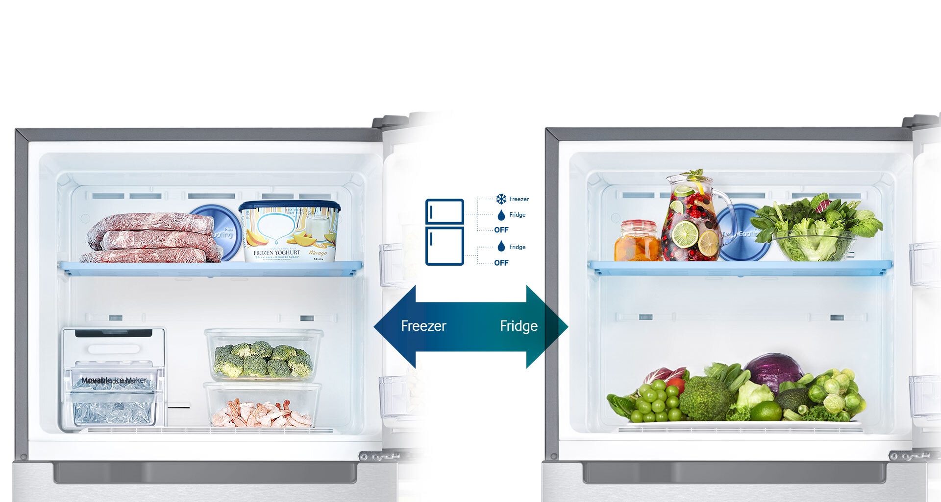 Samsung 393 Liter Refrigerator White RT38CG6000WW 