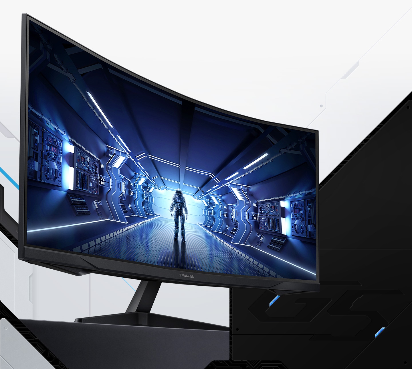 Samsung Odyssey G5 Lc27G55Tqbmxeg 27 Inch 144Hz 1Ms 2K VA Curved Gaming