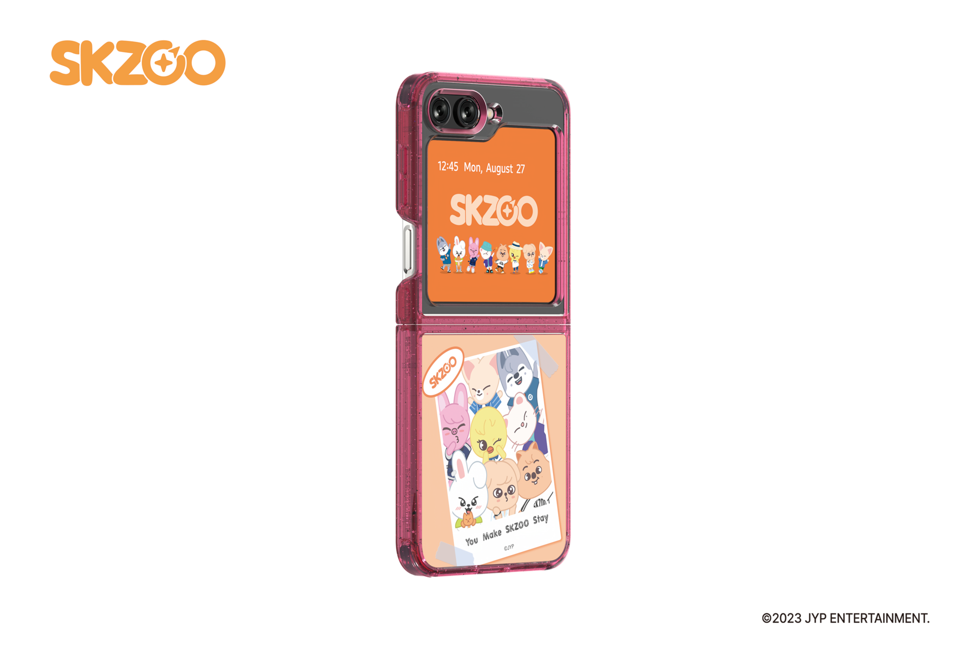 SKZOO Frame Eco-Friends Case for Galaxy Z Flip5 Orange | Samsung Gulf