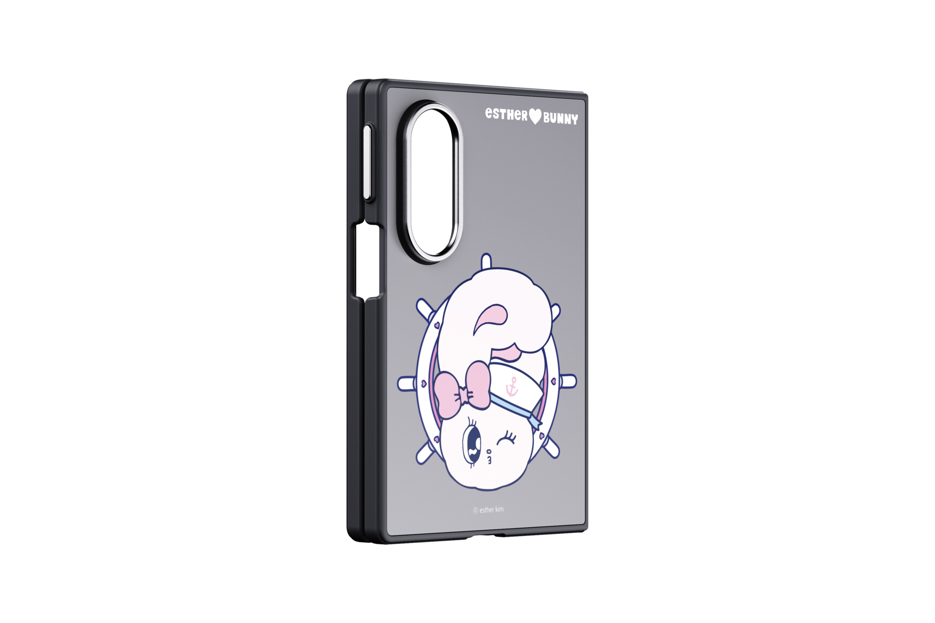 Galaxy Z Fold8 Mirror Magnet Case(Esther Bunny) RPerspective Pink 