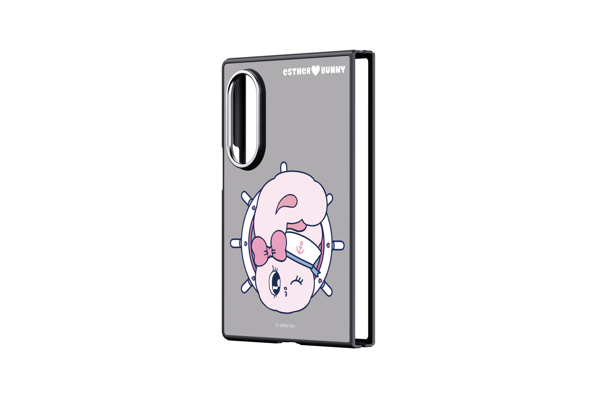 Galaxy Z Fold8 Mirror Magnet Case(Esther Bunny) LPerspective Pink 