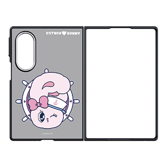 Galaxy Z Fold8 Mirror Magnet Case(Esther Bunny) FrontOpen Pink 