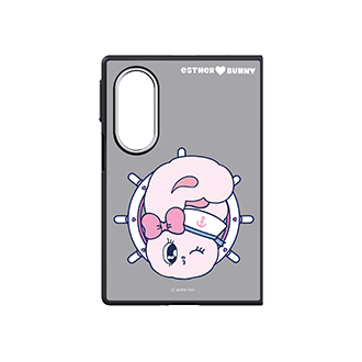 Galaxy Z Fold8 Mirror Magnet Case(Esther Bunny) Front Pink 