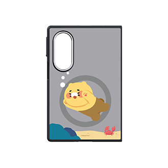 Galaxy Z Fold8 Mirror Magnet Case(Kakao Friends) Front Brown 