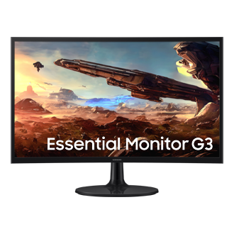 24/27/32 Inch Essential Monitor G3 G35H FHD 144Hz Round Stand Front3 Black 