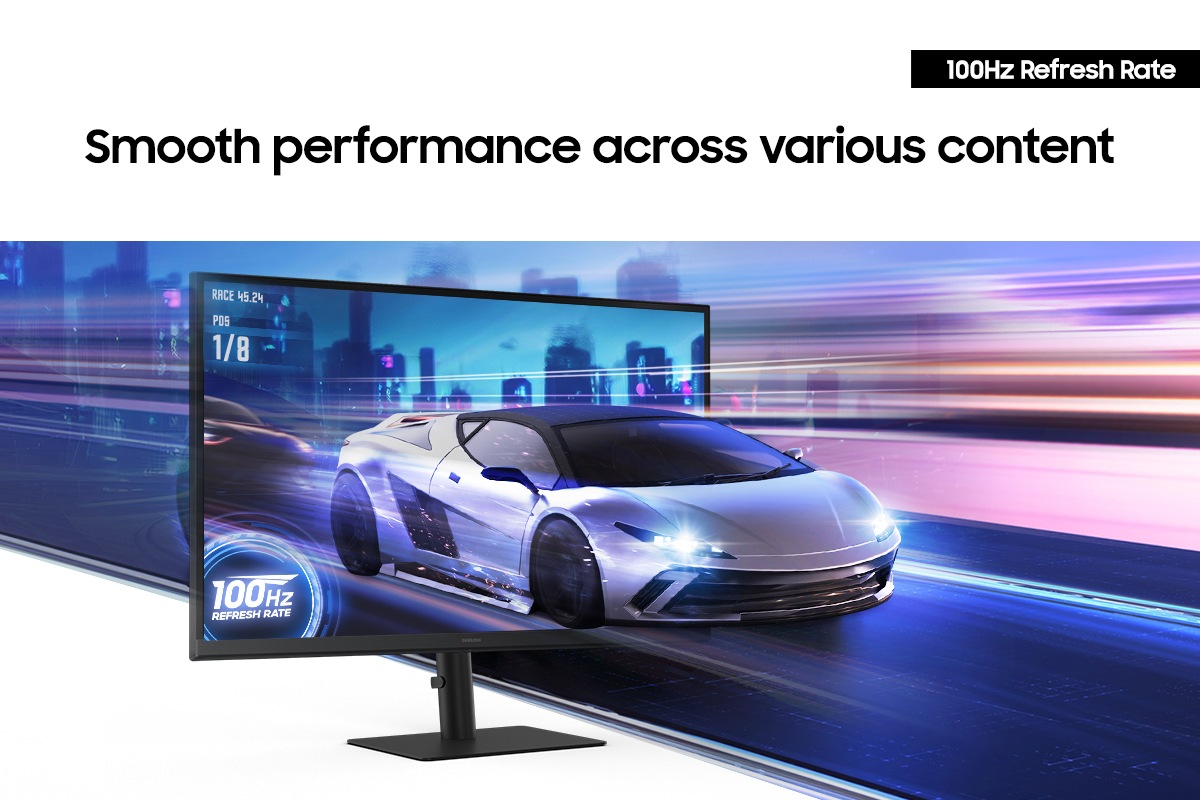 Smooth performance across various content with 100Hz refresh rate