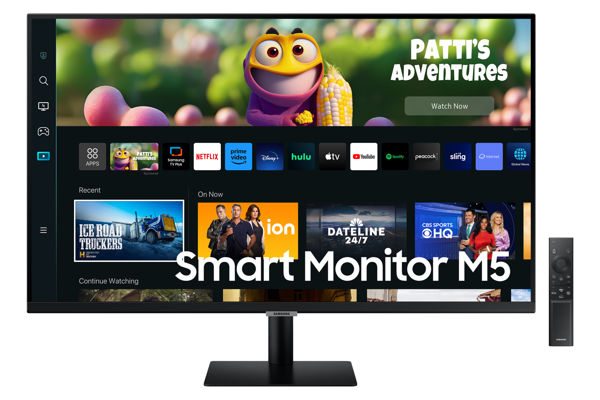 SAMSUNG 32-inch M5 Smart Monitor with Mobile Connectivity, FHD, Remote  Access, Office 365 (LS32AM500NNXZA), Black (Renewed)