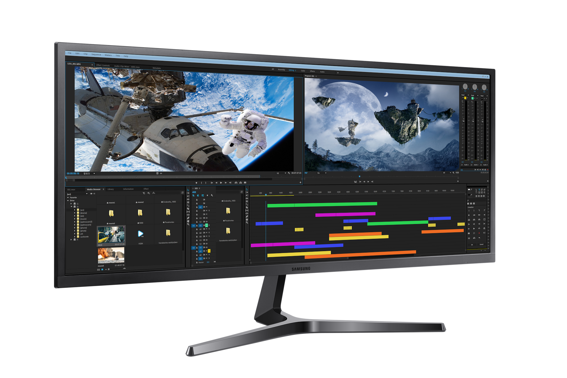 Samsung LS34J550WQU - Monitor de 34'' 4K Ultra HD (3440x1440, 21:9