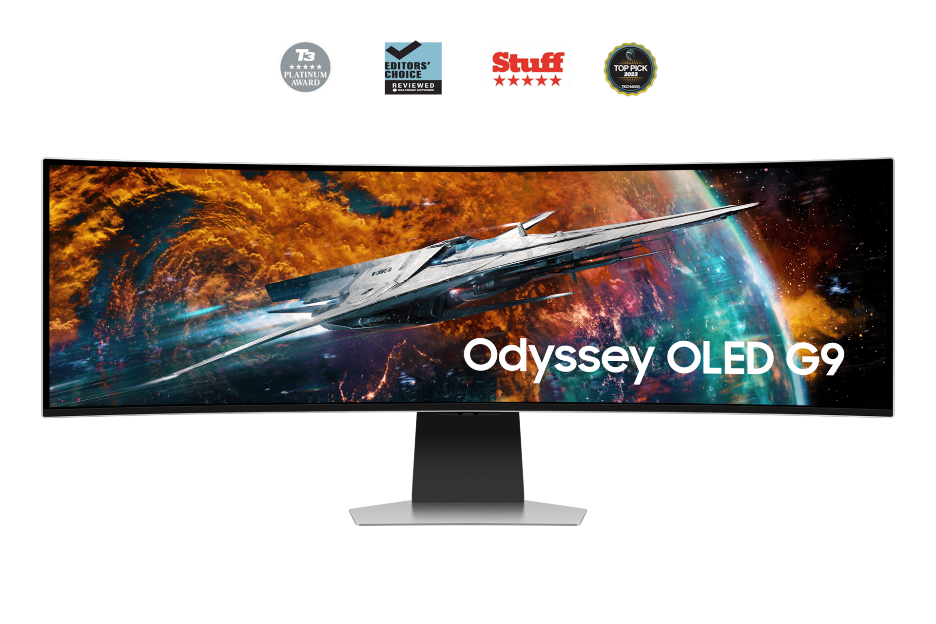 SAMSUNG Odyssey OLED G8 Smart Gaming Curved Monitor 34 Inch, Silver - eXtra  Saudi