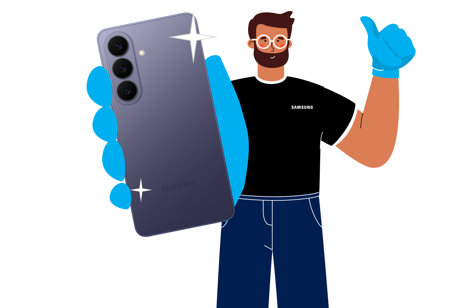 Back Cover Replacement for Galaxy S23 | S24 | S25 | S26 Phantom Black