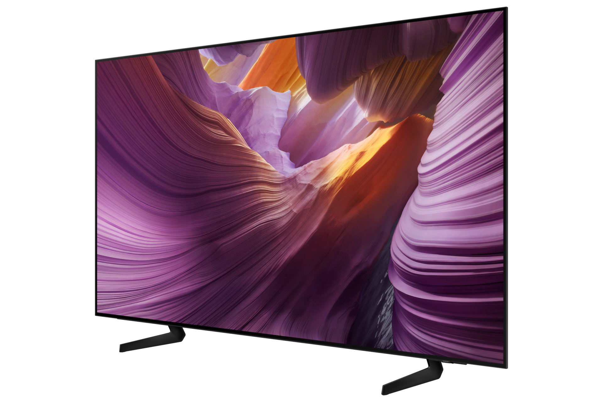 {size}" OLED S85F 4K Samsung Vision AI Smart TV (2025) R-Perspective1 Black 