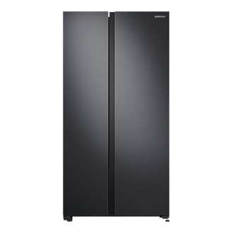 Side by Side Refrigerator with Digital Inverter Technology, All-around Cooling, Power Cool and 647 L, Black Front Black 