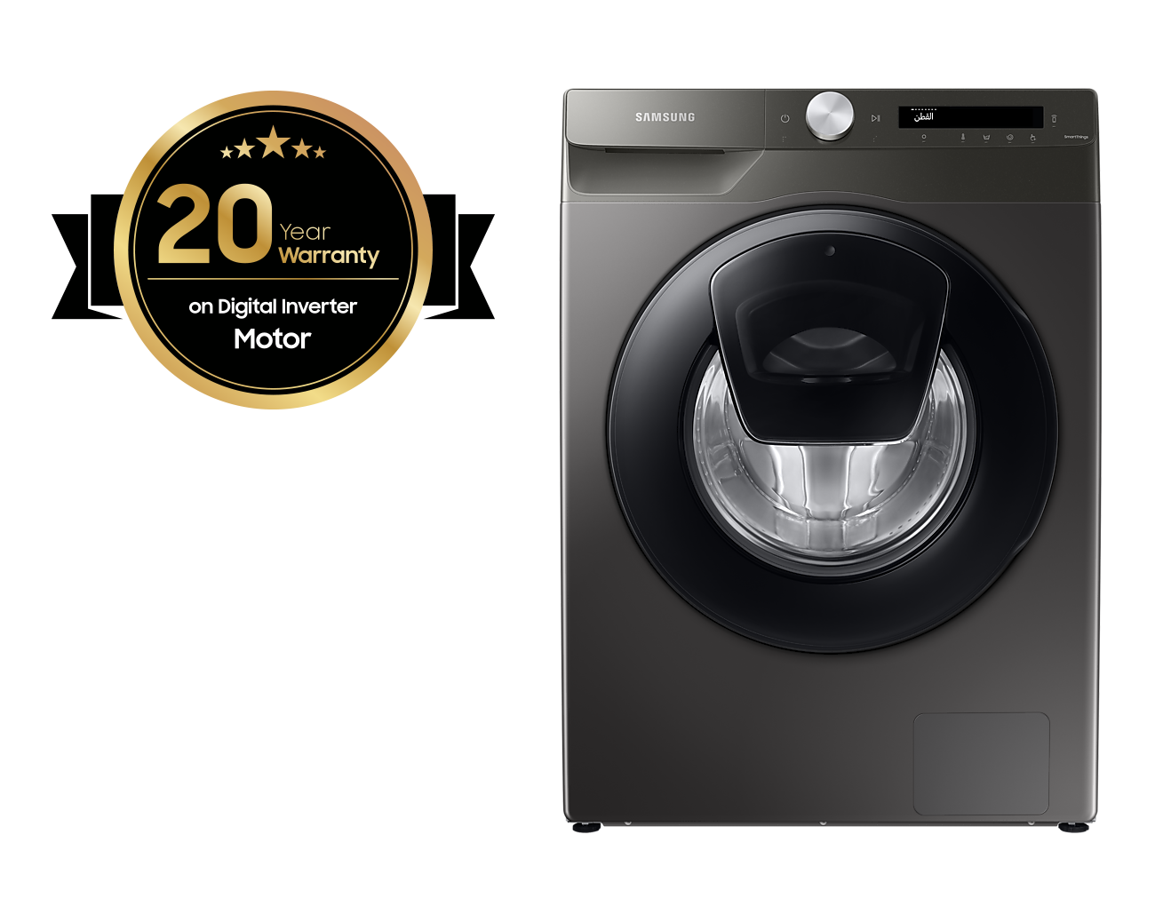 Máquina de Lavar Roupa SAMSUNG Addwash WW90T554DAN (9 kg - 1400 rpm -  Cinzento)