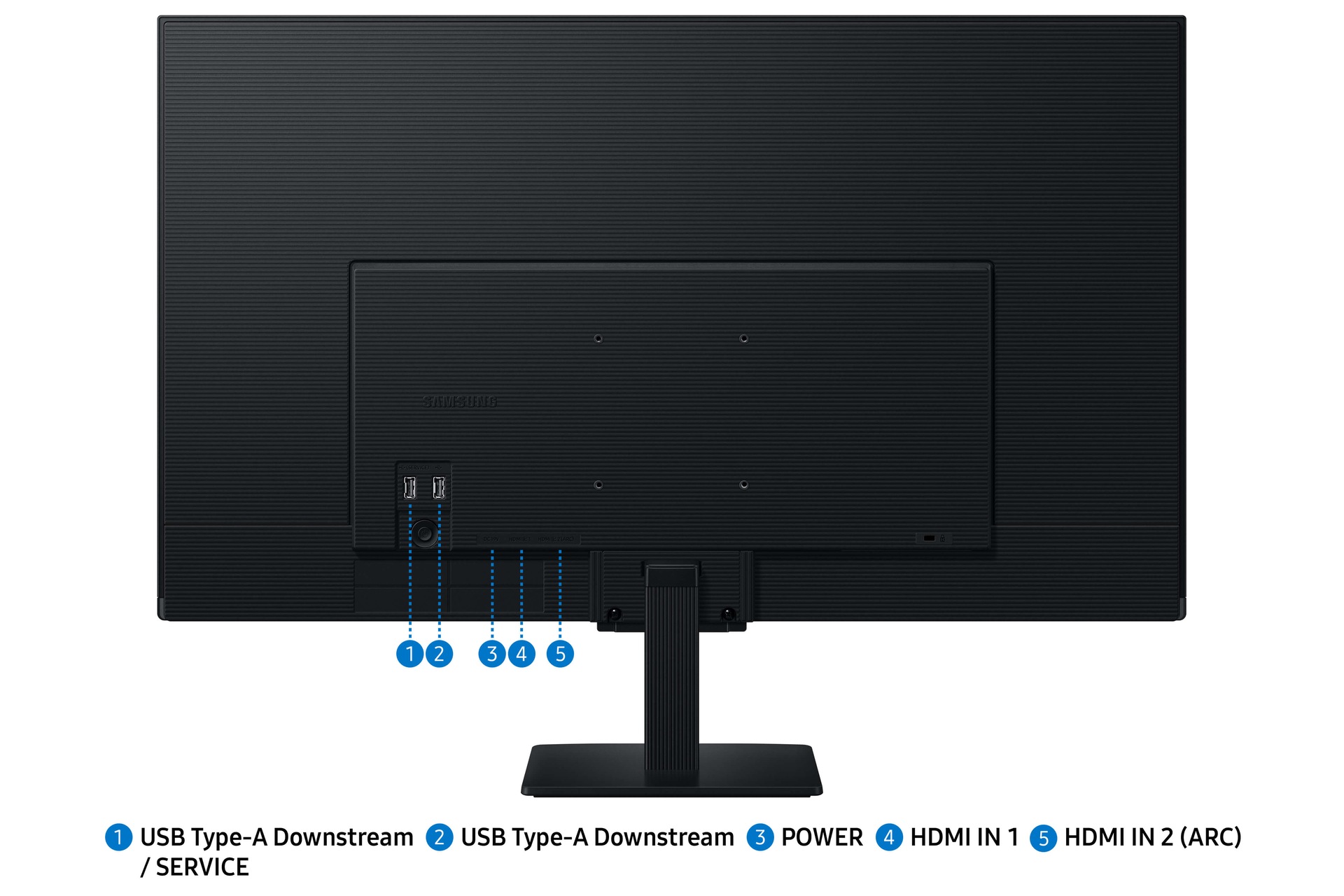27"/32" Smart Monitor M5 M50F FHD (Black) Detail-Connectivity2 Black 