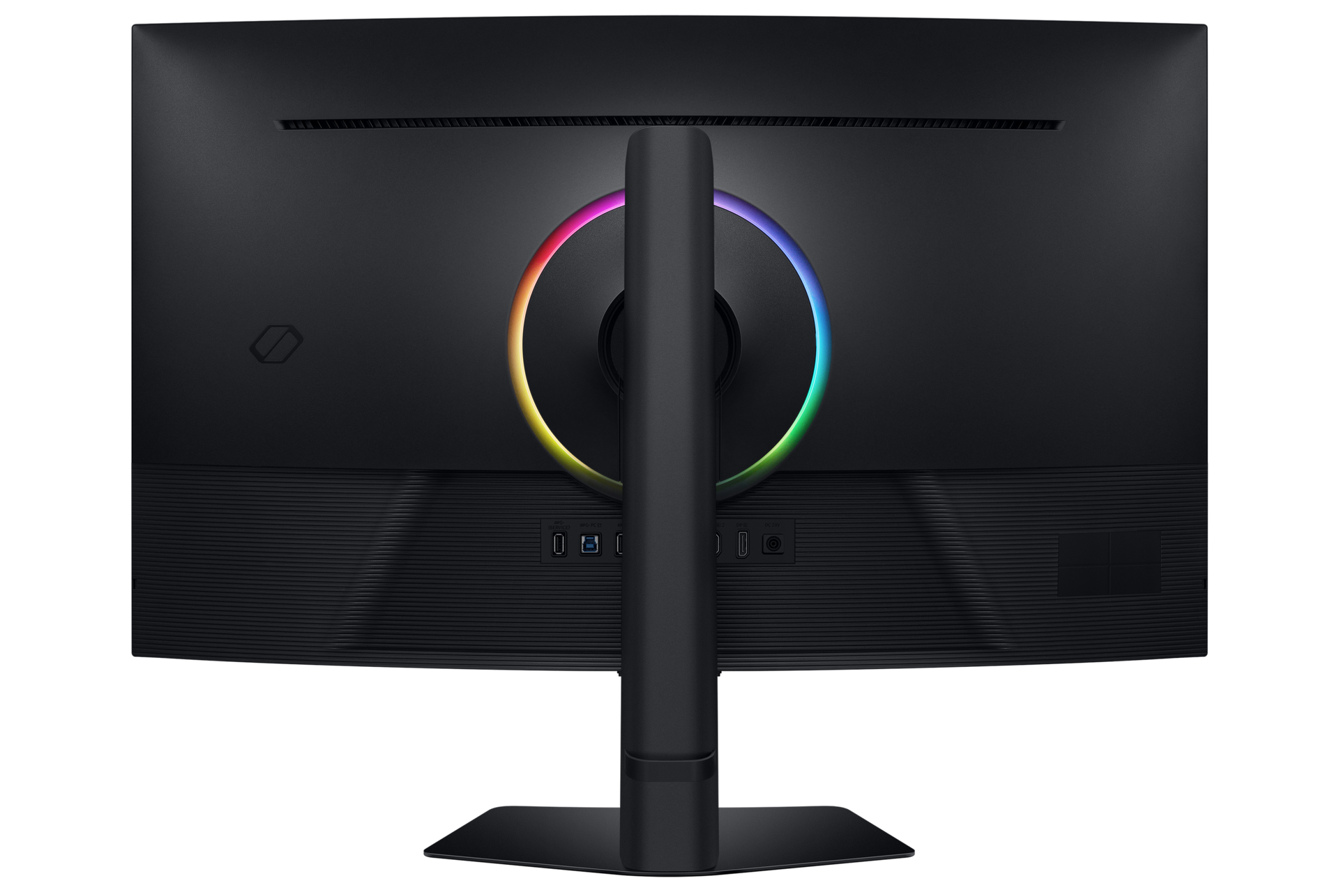 37" Odyssey G7 G75F 4K 165Hz Gaming Monitor Back1 Black 