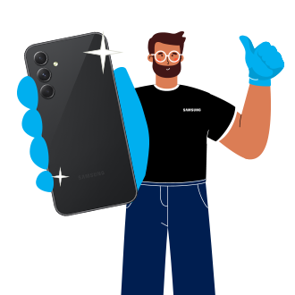 Back Cover Replacement for Galaxy A54 | A55 Phantom Black