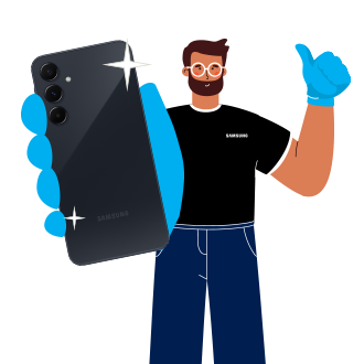 Back Cover Replacement for Galaxy A54 | A55 Phantom Black