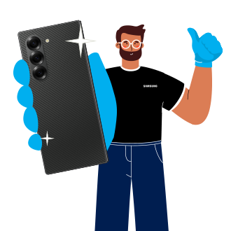 Back Cover Replacement for Galaxy Z Fold4 | Fold5 | Fold6 | Fold7 Phantom Black