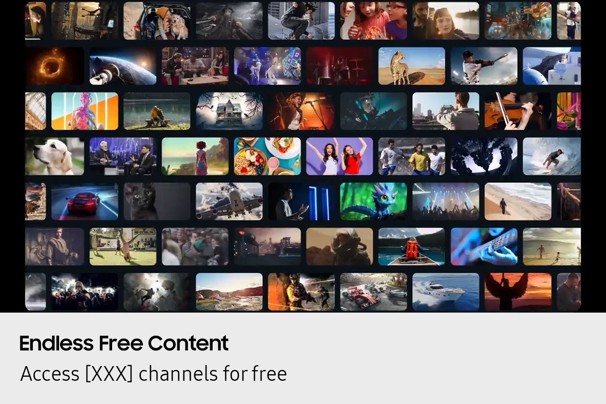 An array of panels displaying scenes from content such as shows, movies and games.