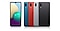 Five devices are displayed to appeal their colors and design. Four reversed ones are in blue, red, silver and black while one is looking at the front.