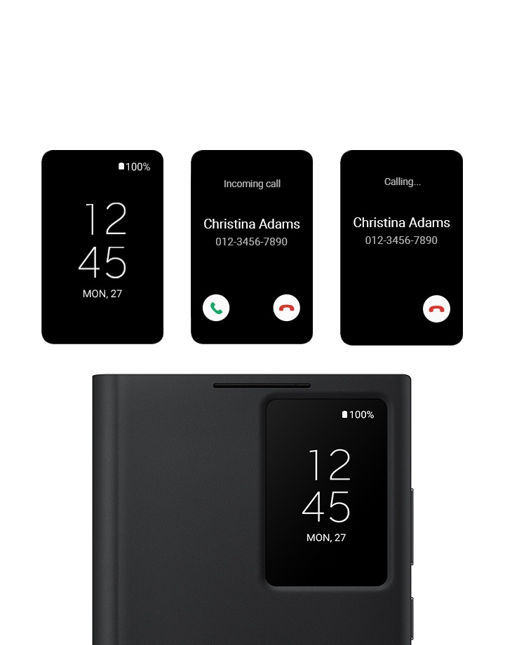 Galaxy S22 Ultra Smart Clear View Cover black | Samsung Africa